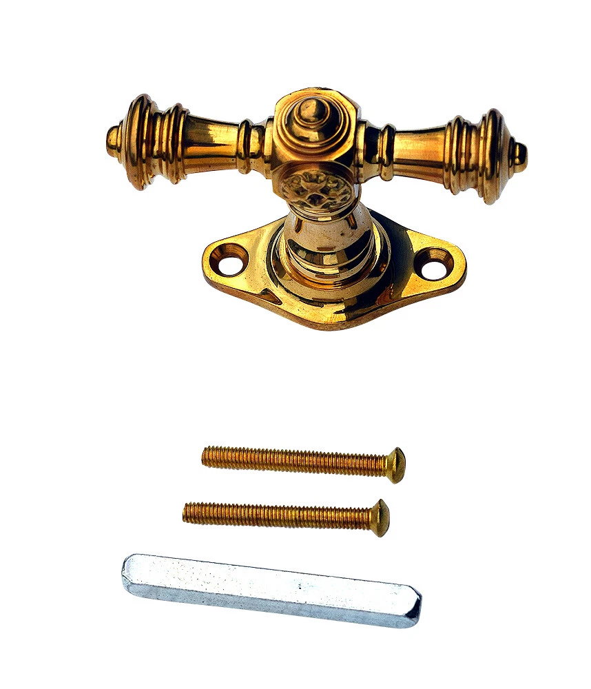 Antik Messing Fenstergriff Fensterolive Fenster Griff Dresdner Blume F68P