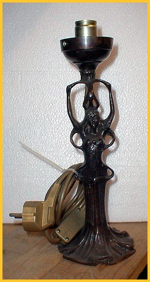 70 er Jahre Massiv Messing Lampe Jugendstil Tischlampe Rarität Alt Lampe 4 Anja