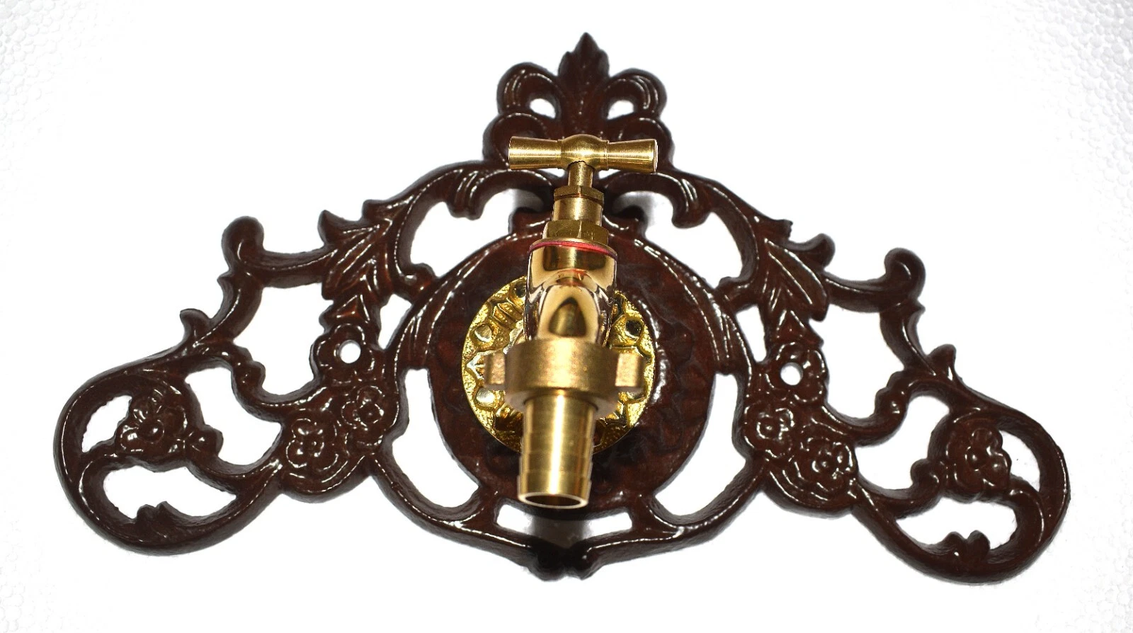 Antik Style Alu Zierrosette für Garten Wand Wasserhahn, Kran, Zapfstelle WTR2-RU Achtung ! Ohne Kran.