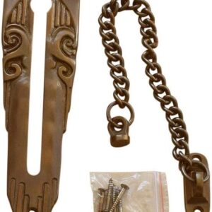 Antik Messing Tür Kette Türkette Jugendstil Sicherheitskette Sicherheitsbeschlag DSQ5A