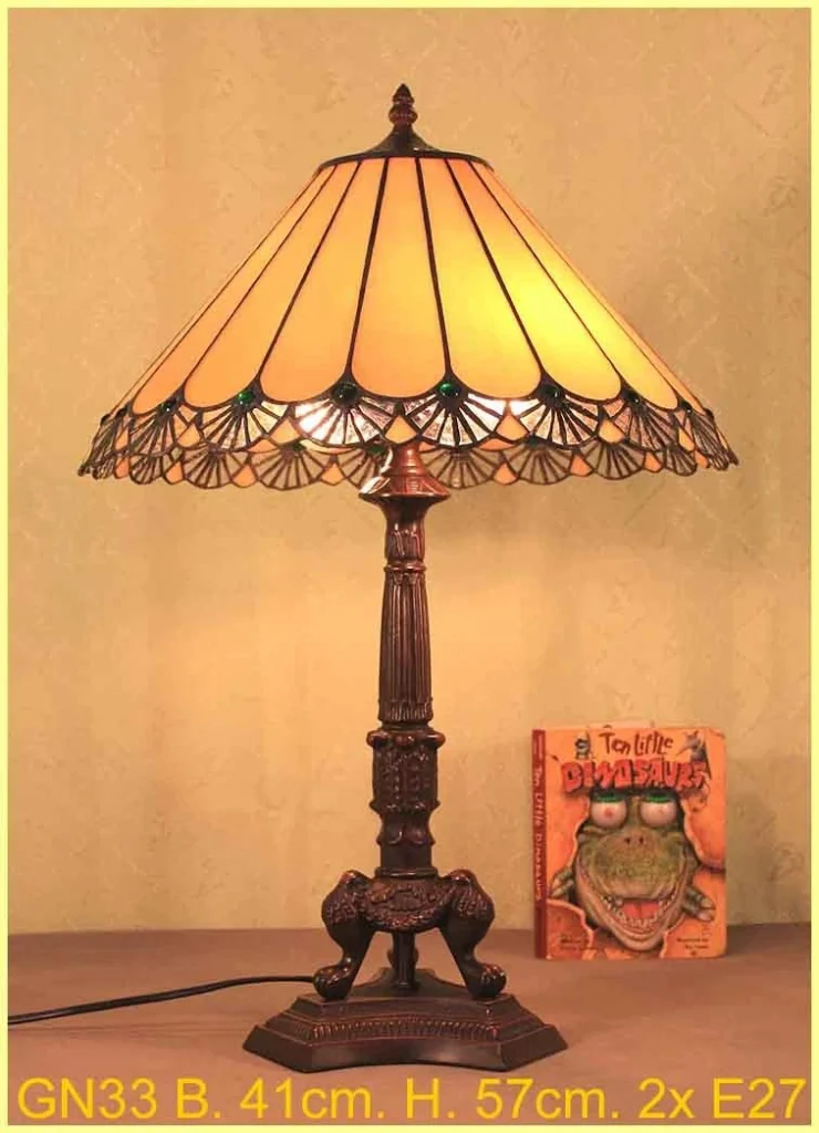 Teilen Tiffany Stand Tisch Lampe Tischlampe Leuchte Licht Tiffanylampe GN33