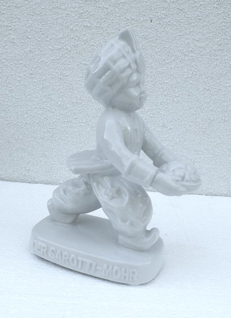 Porzellan Figur Porzellanfigur Werbefigur Sarotti Mohr selten rar 21 cm. S25