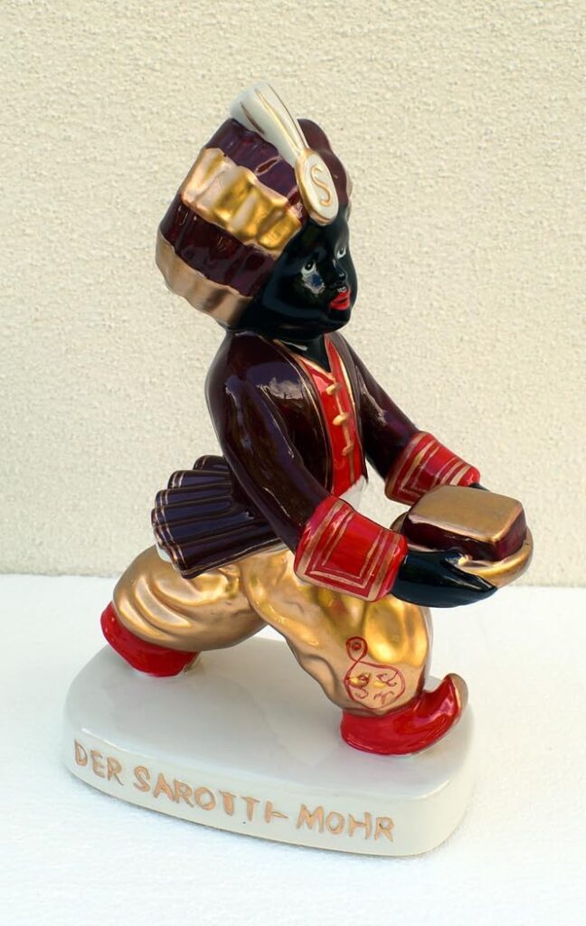 Porzellan Figur Porzellanfigur Werbefigur Sarotti Mohr selten rar 28 cm. S7