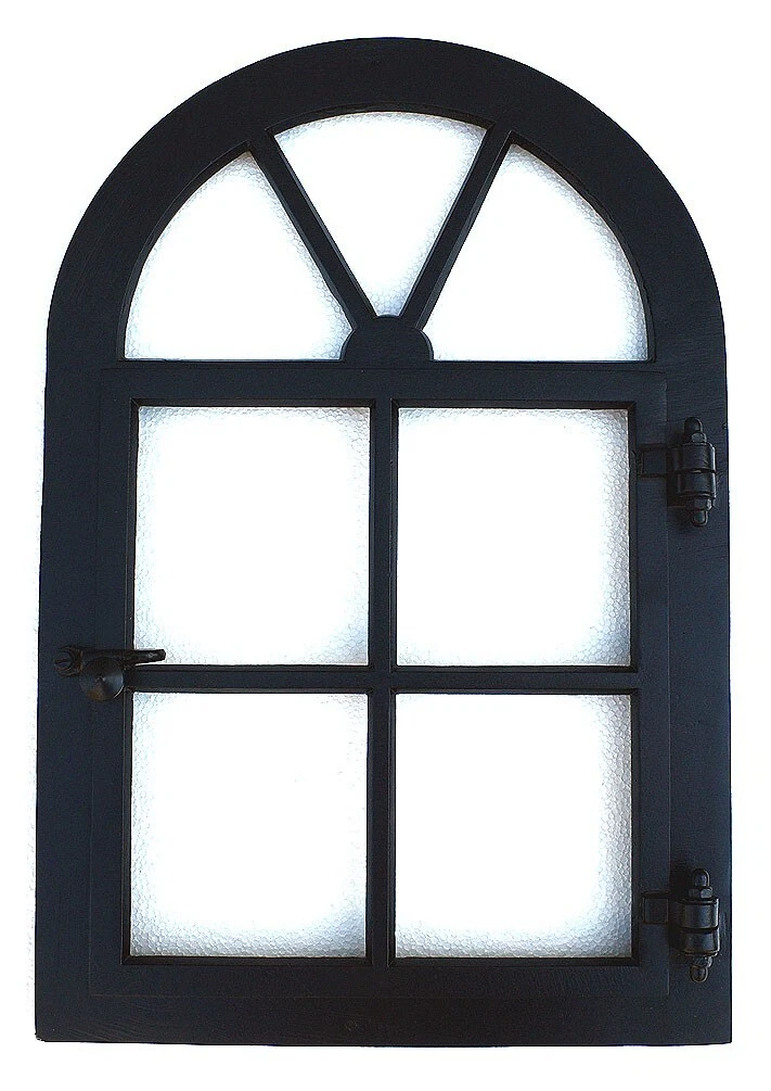 Antik Eisen Aluminium Stallfenster Scheunenfenster Eisenfenster 58 x 39,5cm W1-B