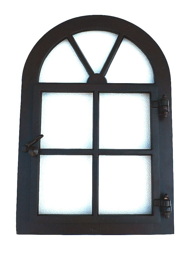 Antik Eisen Aluminium Stallfenster Scheunenfenster Eisenfenster 58 x 39,5cm W1RU