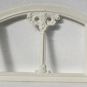 Antik Halbrund Aluminium Stallfenster Scheunenfenster Eisenfenster 39x26,5cm W9W