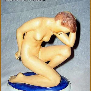 Porzellanfigur Porzellan Figur Akt Erotik Frau Y154