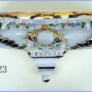 Porzellan Blumen Konsole Wandkonsole Ablage Y23