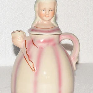 Retro Porzellan Figur Kanne Figuren Kanne Teekanne Sammelkanne Frau Z21